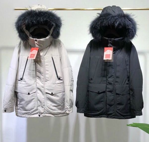 

winter mens designer parkas brand north men's thick warm jacket white goose down coat luxury mens streetwear sporting jackets m-3xl, Black