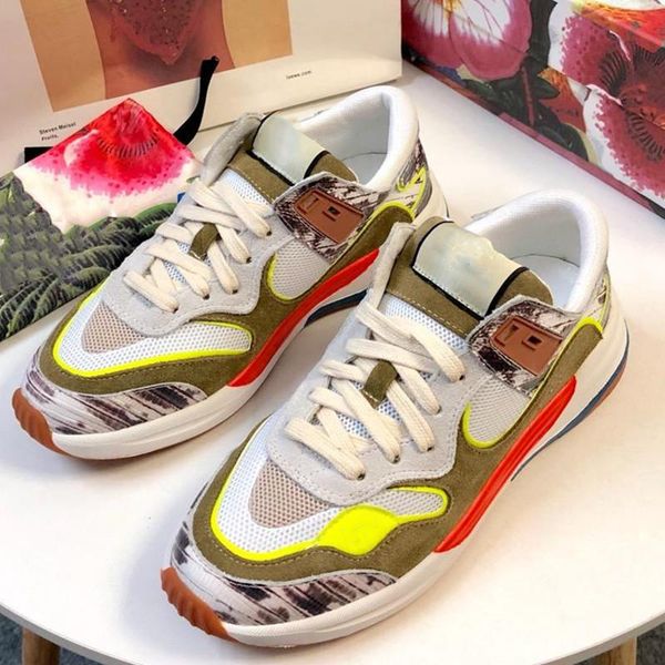 

женщины ultrapace sneaker роскошные дизайнерские туфли высокое качество пэчворк замша сетка повседневная обувь классический зашнуровать outd, Black