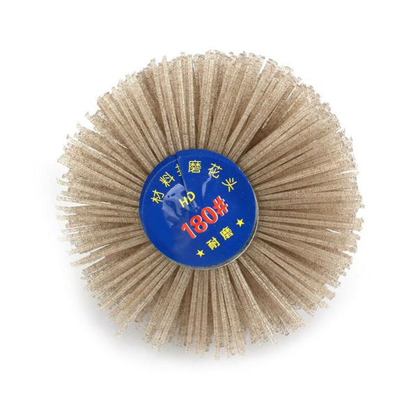 

80mm drill abrasive wire grinding wheel polishing brush for wood furniture grit 80-600 nylon bristle abrasive tools