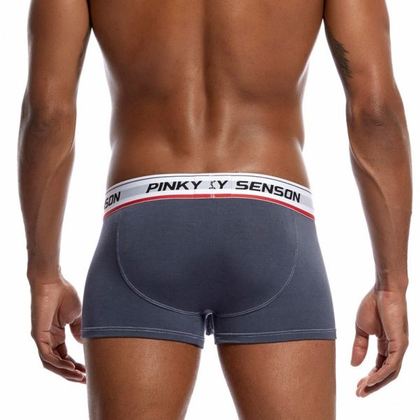 

fashion-pinky senson mens three-dimensional penis pouch boxers male bulge fitness underpants gay modal sleepwear s  l xl xxl, Black;white