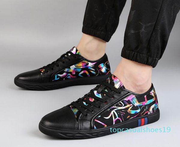 

spring autumn mens loafers men shoes casual fashion male lace flower shoes mens genuine leather flat leather design shoes for men 38-46 t19, Black