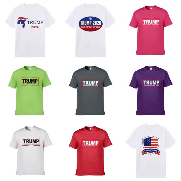 

mens designer trump t shirts fashion mens clothing summer casual streetwear t shirt rivet cotton blend crew neck short sleeve #789, White;black