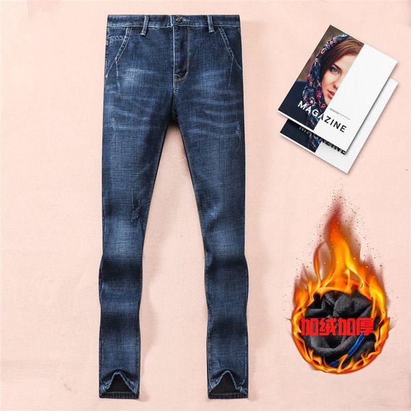 

winter thick type mens jeans designer new arrivals washed blue luxury jeans slim fit motorcycle biker trousers quality us size 29-40