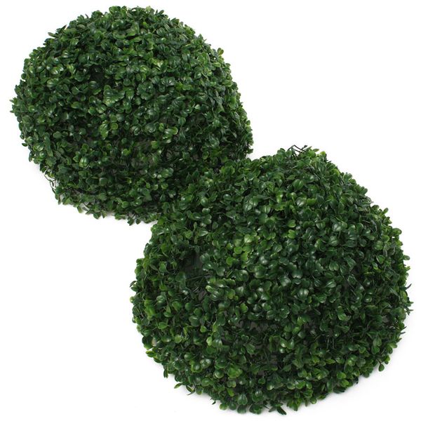 

35cm plastic artificial ary grass ball leaf effect ball wedding gardening hanging decoration