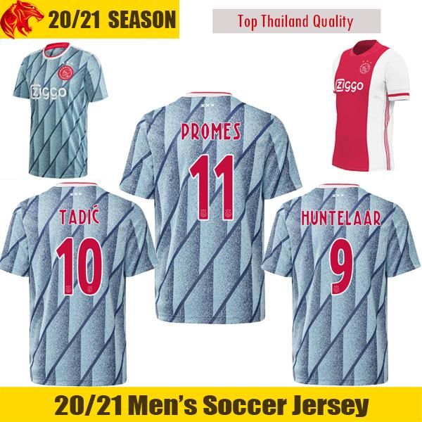 

new 2020 ajax fc soccer jersey 2020 2021 promes van de beek david neres tadic ziyech afc ajax football shirts men +kids kit, Black;yellow