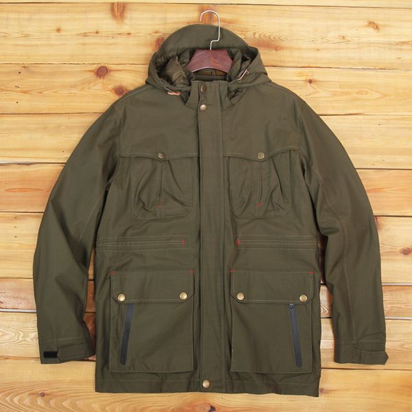 

tooling overall jacket men multi pocket plus size big yard windbreaker anti-rain jacket nylon male autumn clothing streetwear, Black;brown