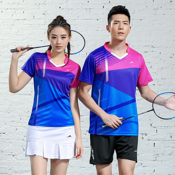 

badminton serve suit ping pong feather net volleyball serve sports clothes sweat absorbing speed do, Gray;blue