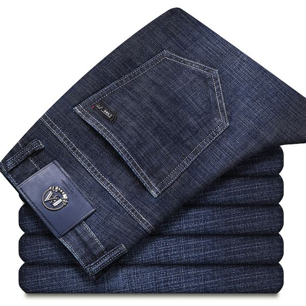 

2019 new mens fashion jeans men casual slim stretch jeans classic denim pants trousers plus size 28-42 high quality, Blue