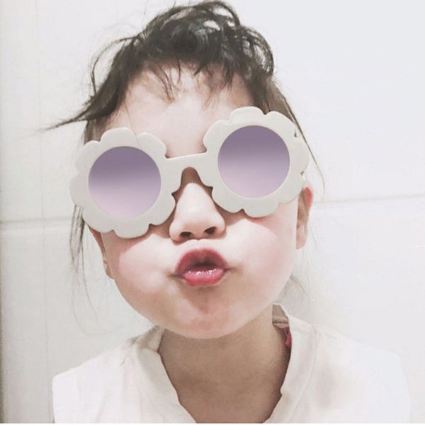 

soei детские симпатичные цветочные солнцезащитные очки baby sun flower солнцезащитные очки декоративные очки мэн бао мода, Blue