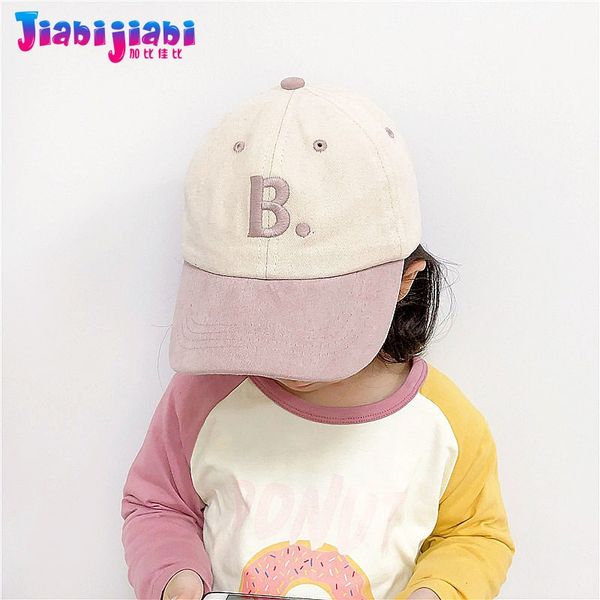 

takes baby summer hat for kids boy sunshade baseball cap girl beach cap children's stitching color fashion sun visor 2-8 old, Blue;gray