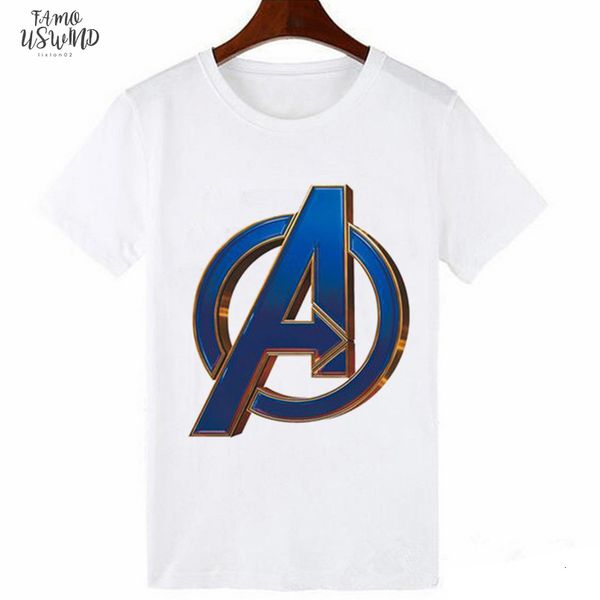 

womens polyester marvel movie print harajuku tshirt movie avengers print 0 collar short sleeve shirt womens street clothing shirt, White