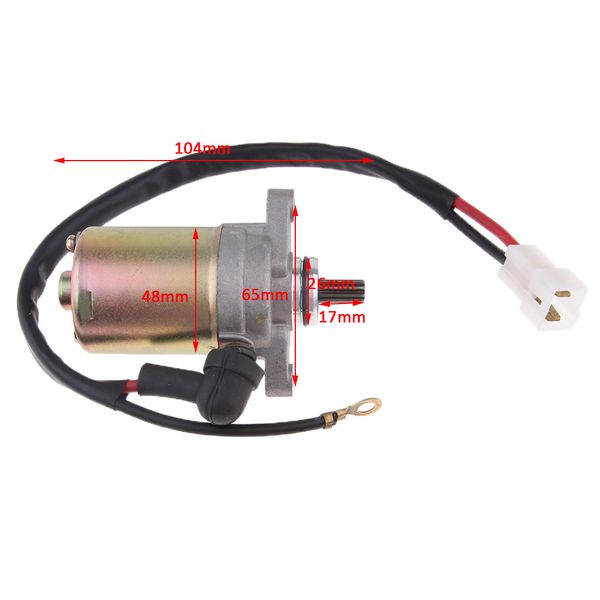 

9t spline starter motor for yamaha minarelli yw50 cg50 jog50 bws50 1e40qmb