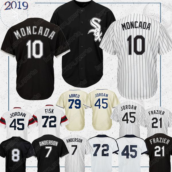 

white sox jerseys 10 Yoan Moncada 7 Tim Anderson Fringe 45 CHICAGO bo jackson 35 Frank Thomas 72 Carlton Fisk 21Todd Frazier shirt
