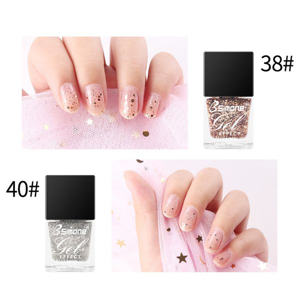 

12color watery flash pearlescent nail polish watery health nail polish bright armor glue art varnish tool