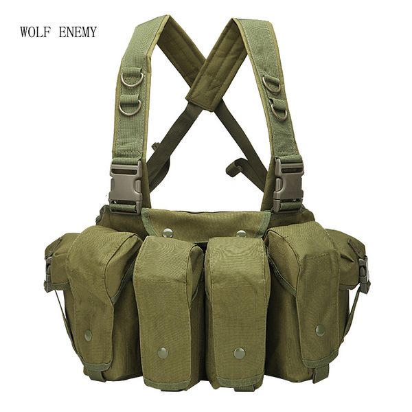 

ak six bags tactical vest vest ver5 combat paintball equipment 6 color, Camo;black