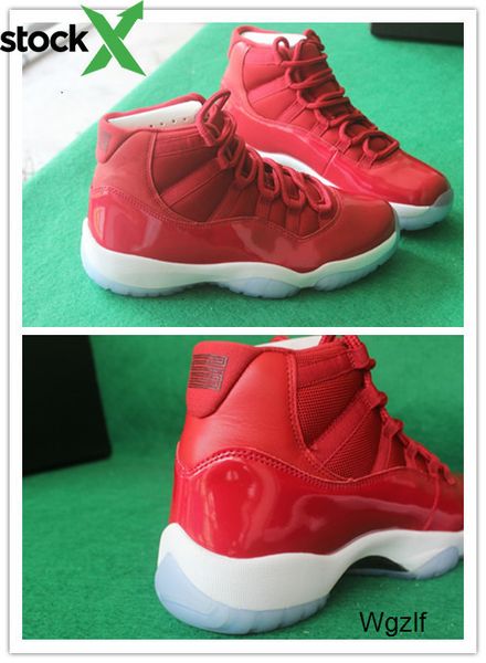 

wholesale new 11 og chicago gym red men basketball shoe sports sneakers 11s xi real carbon fiber size 8-13, Black