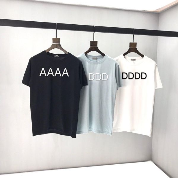 

Early spring 2020 new color block letter Short Sleeve Tee double strand fine cotton fabric black and white n1