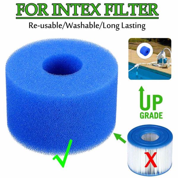 

swimming pool filter foam reusable washable intex s1 type pool filter sponge cartridge foam suitable bubble jetted pure spa