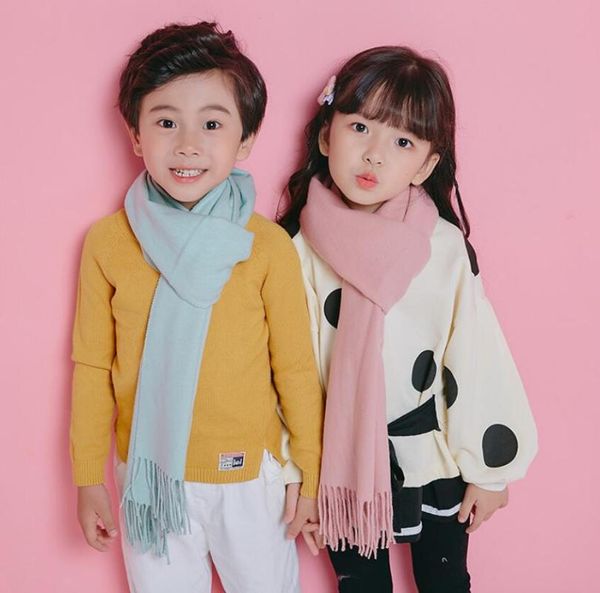 

fashion and lovely children's scarf imitation cashmere soft scarf boys and girls fashion hijab, Blue;gray