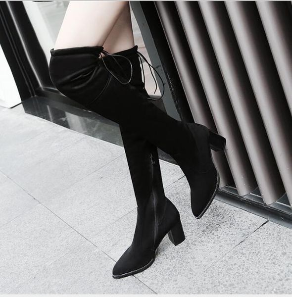 

new kind of skinny elastic boots with over-knee boots,all color is available is the size of the non color suitable for adults, Black