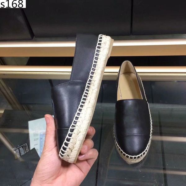 

designer women espadrilles casual shoes real lambskin women flat shoes fisherman shoes size 35-42, Black