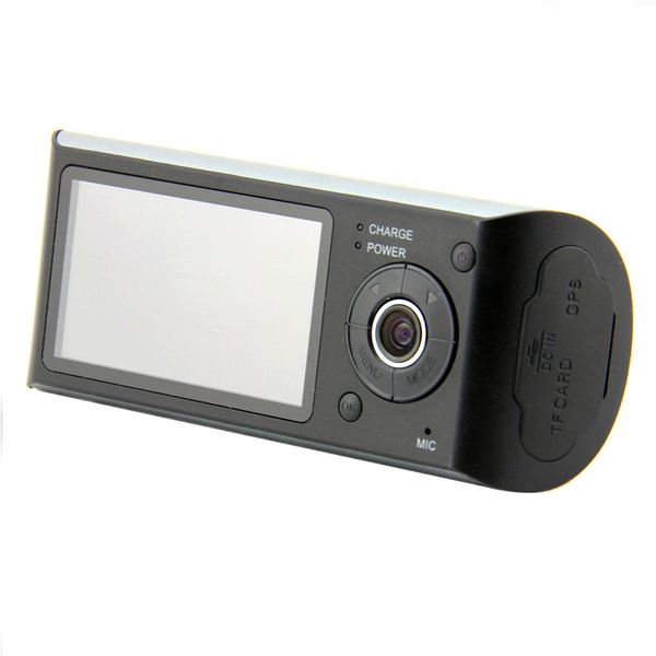 

нового прибытие двойных линзы автомобиль dvr камера двойная камера gps двойной объектив 1080p запись 2,7" автомобиль g-сенсор ночного видени