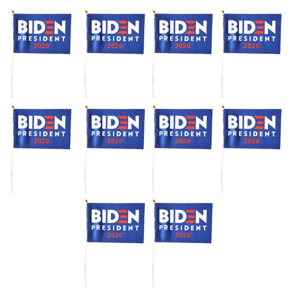 

10pcs biden 2020 elect flags 14x21cm president us car decoration flags