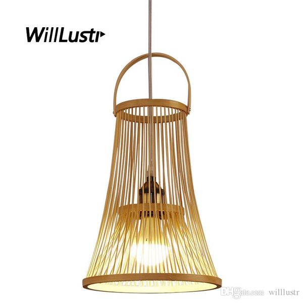 

handmade bamboo pendant lamp japan style wood suspension lantern l tatami restaurant villa bedroom pastoral hanging lighting