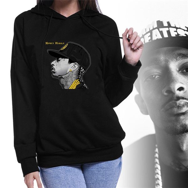 

fashion black print hoodies nipsey hussle womens designer hoodies spring long sleeve pullover o neck womens sweatshirts