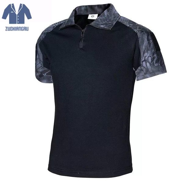 

men summer camouflage tactical shirt new paintball tactical shirt short sleeve cotton tee shirts hunt clothes, White;black