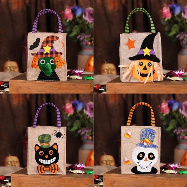 

4 styles new halloween pumpkin witches gift bag candy cookie gift bag treat or trick candy gift storage pouch party supplies fa3111