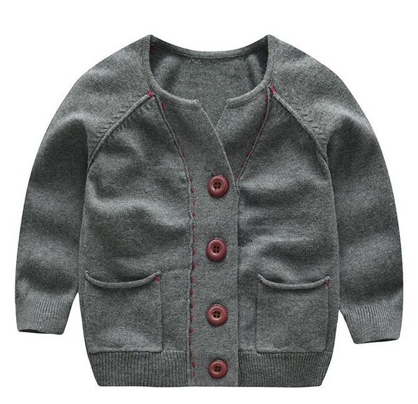 Compre Hermoso Look Cardigan Baby Boy Suéter Con Mangas Largas Algodón Peinado Tejido Gris Botones De Diseño A 5215 Del Bc2378 Dhgatecom
