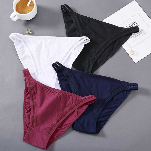 

lingerie women panties lace underwear for female woman underpants plus size cotton briefs low waist mesh hollow out pantys, White;black