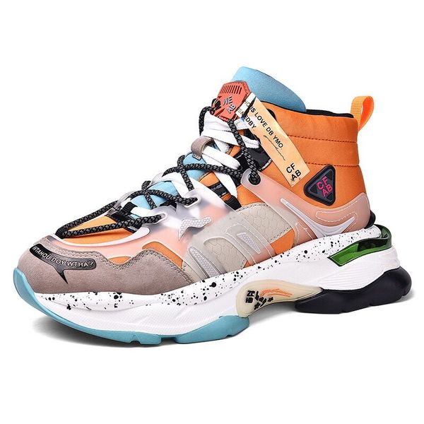 

new winter warm chunky sneakers men basket shoes fashion outdoor sport shoes high male footwear tenis zapatos hombre sapatos, Black