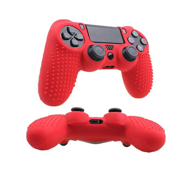 

шипованная против скольжения силиконовый чехол кожи для sony playstation 4 dualshock 4 ps4 тонкий контроллер стик grip caps joystick крышки