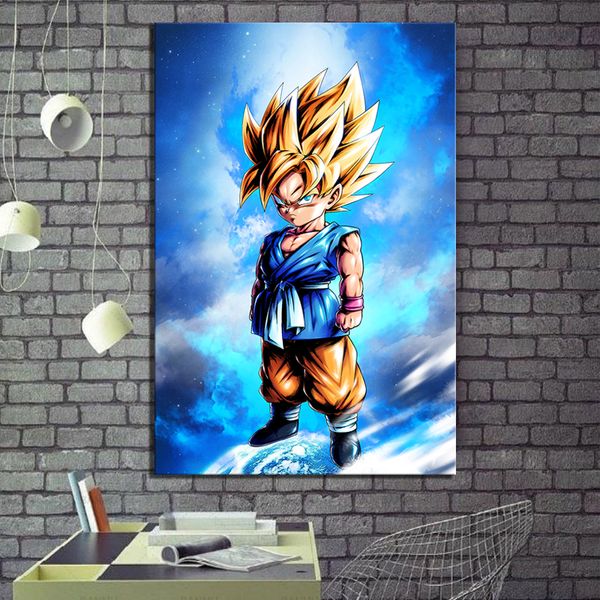

home decor canvas wall art 1 piece gt goku anime painting picture hd print modular poster frame living room artworks