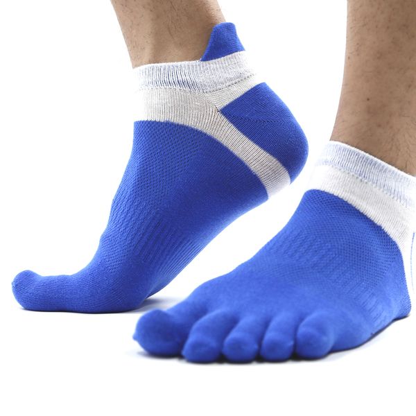 

run lightweight no-show toe socks, Black