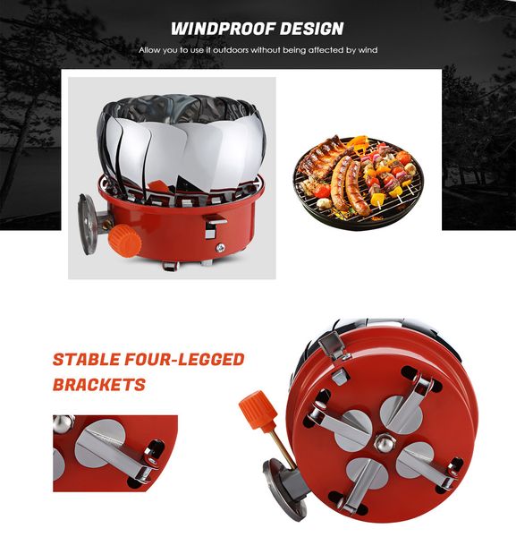 Outdoor Portable Gas Stove Burner Camping Gas Stove Snap Type