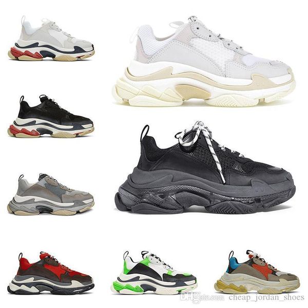 

New triple fa hion de igner luxury hoe for men women clear ole neon green black white red men trainer platform neaker