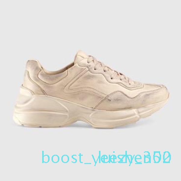 

mens rhyton casual shoes dad sneaker paris fashion luxury designer womens shoe platform sports strawberry wave mouth tiger web printl02 b35, Black