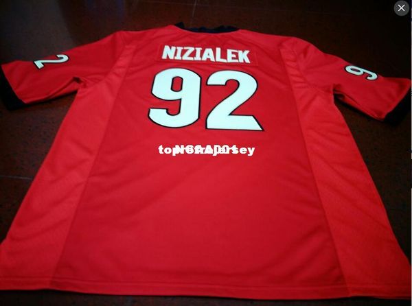 

men #92 cameron nizialek trenton thompson georgia bulldogs red black white college jersey or custom any name or numbe, Black;red