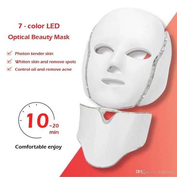 

7 color light pn led facial mask face skin care rejuvenation therapy anti-aging anti acne skin tightening beauty device