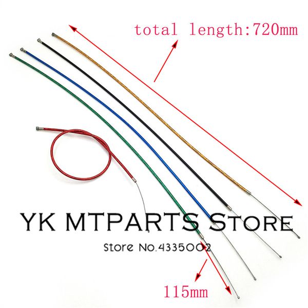 

colourful throttle cable for mini dirt bike atv 2 stroke 60cm, 47cc/49cc mini pocket bike accelerator cable/throttle cable