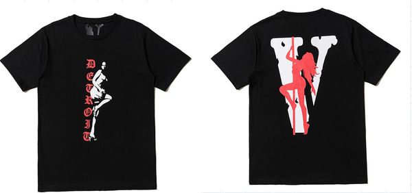 

Футболка мужчины новый тип Уличная мода большой V печатных с коротким рукавом фут