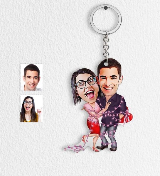 

personalized valentine cartoon keychain-2