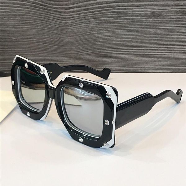 

популярные новые продажи роскошных дизайнерские солнцезащитные очки для женщин 0481 квадратной пластины полных рамок высокого качество повел, White;black
