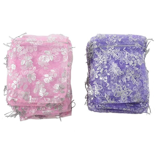 

new-100pcs mixed organza pouch gift wedding bead candy gift bags pouches
