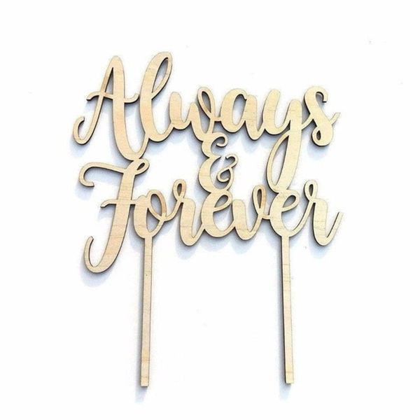 

always & forever wedding engagement cake er rustic wwooden wedding cake decoration acrylic er