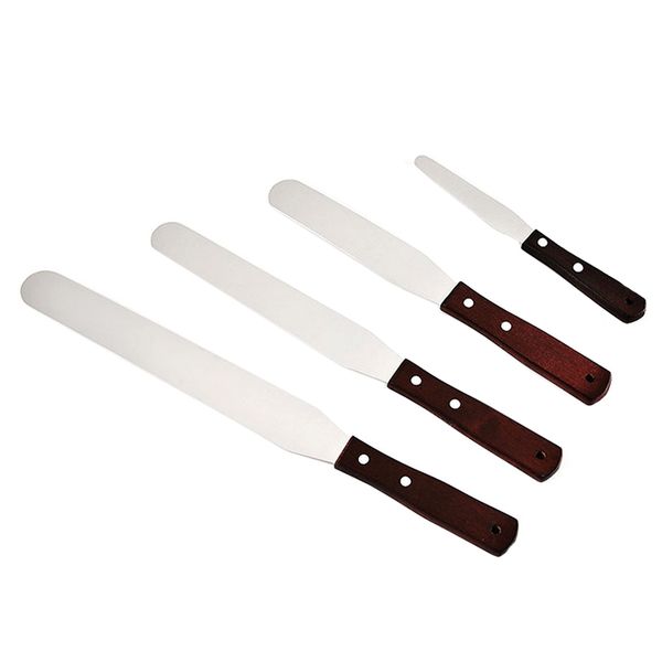

4/6/8/10 inch stainless steel cake spatula butter cream icing frosting knife smoother kitchen pastry cake decoration tools