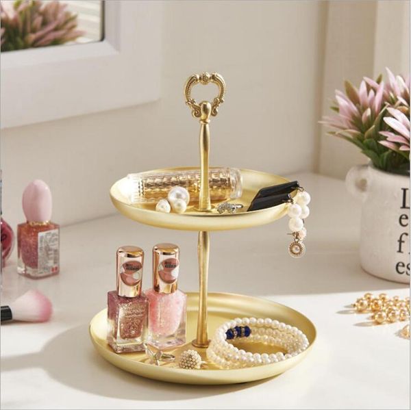 

крыльцо ключевые cosmetics storage box помада стойки туалетный столик ювелирные серьги отделочными organizer tray shelf, золотой platter, лу